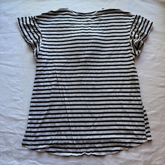 Girls Black/White Striped Wonder Nation Flamingo T-Shirt XXL Short Sleeve - Picture 5 of 5